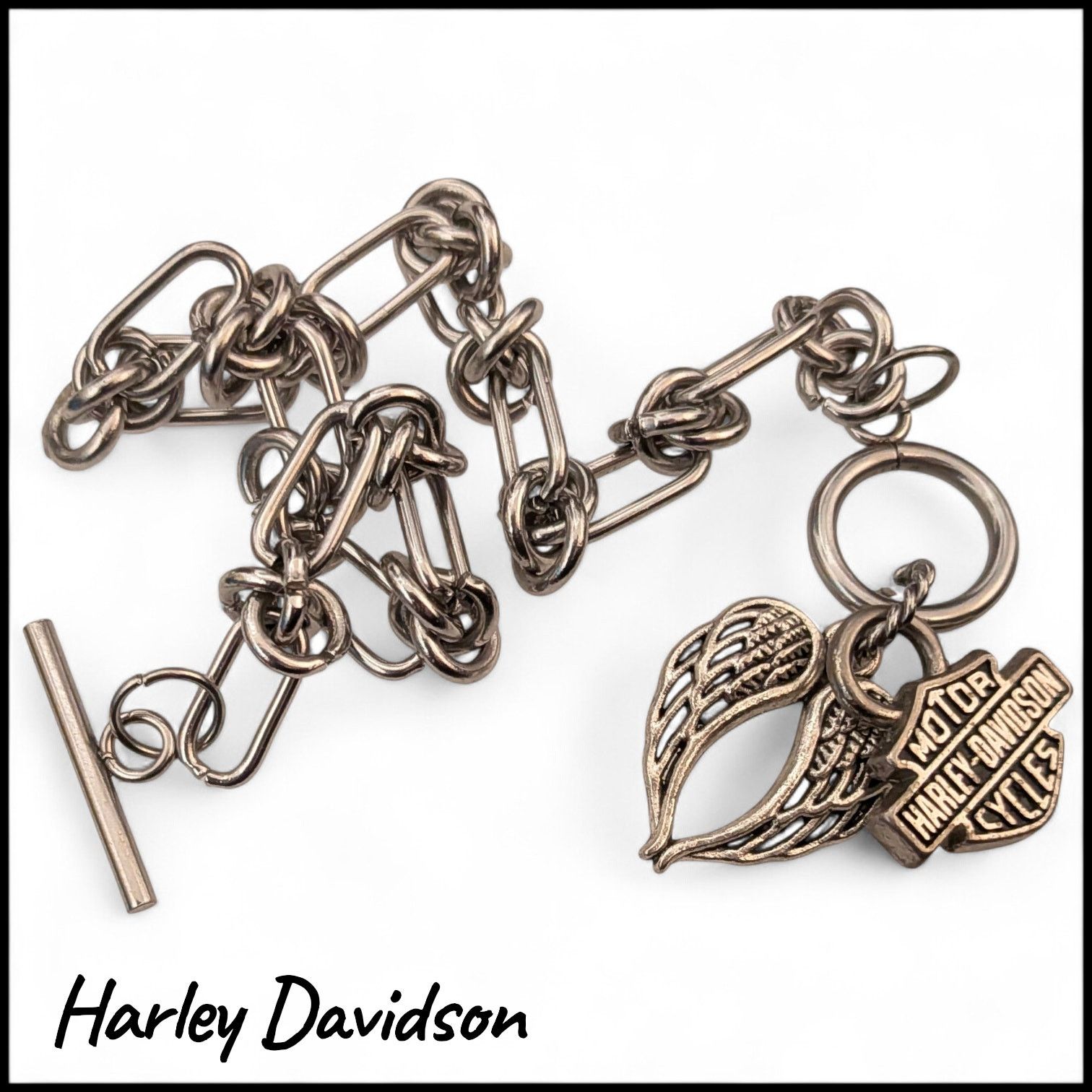 Harley Davidson HARLEY DAVIDSON Bar & Shield + Wings Charm Bracelet Size ONE SIZE - 2 Thumbnail