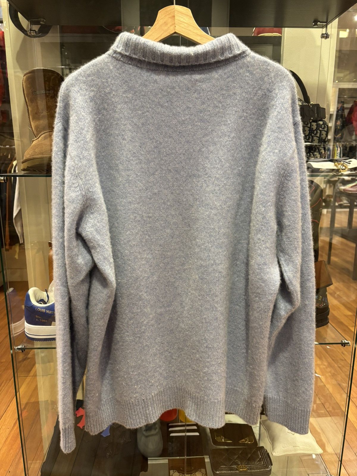 The Elder Statesman The Elder Statesman Ice Blue Full Cashmere Sweater Size US XL / EU 56 / 4 - 2 Thumbnail