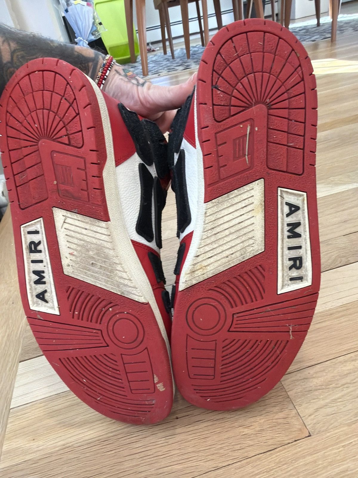 Amiri AMIRI SKEL-TOP HIGH RED bones Size US 12 / EU 45 - 5 Thumbnail
