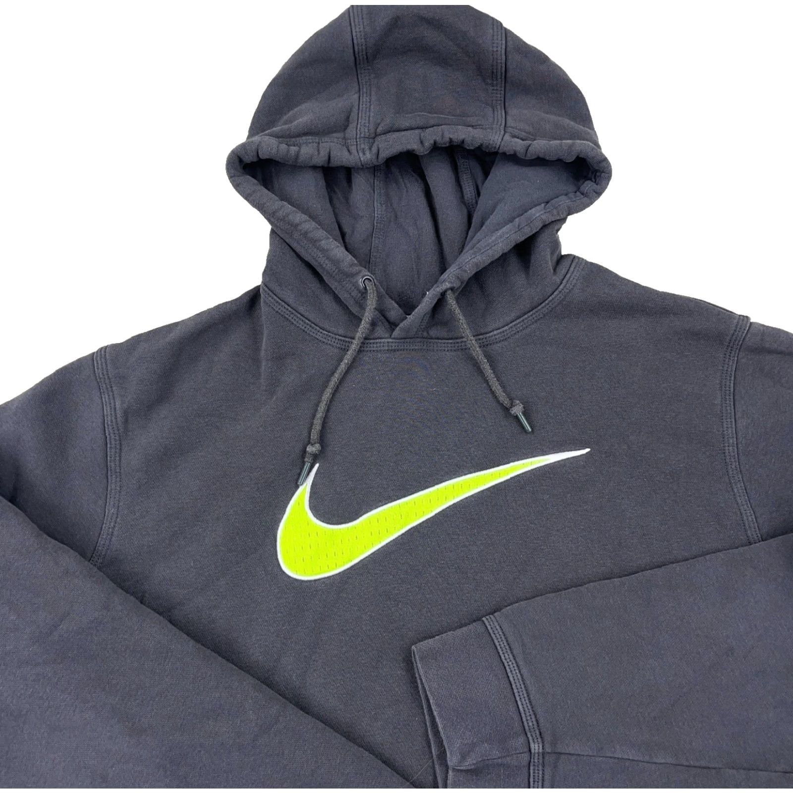 Nike VINTAGE Nike Hoodie Men 2XL Gray Sweatshirt Pullover Hooded Logo Swoosh Retro 90s Grunge Classic Sportswear Size US XXL / EU 58 / 5 - 2 Thumbnail