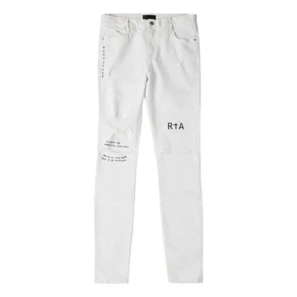 Rta $360 NWT RtA BRYANT NO LETTERMAN WHITE SKINNY JEANS SZ 31 Size US 31 - 1 Thumbnail