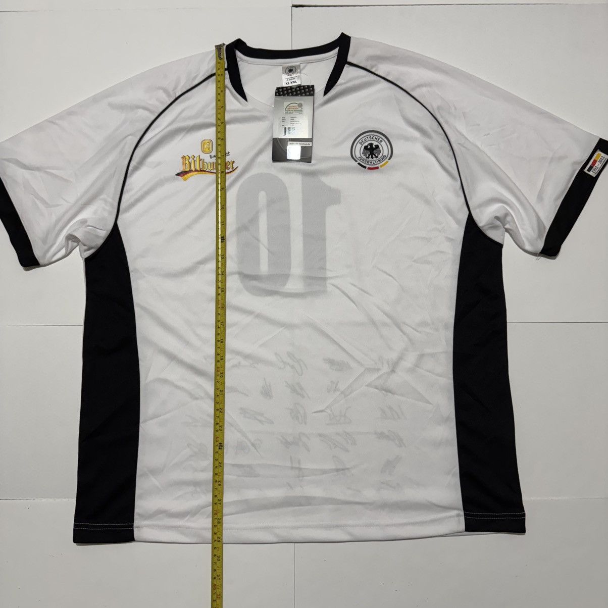 Vintage Germany Football Deutsche Fussball Bund Bitburger Jersey Size US XXL / EU 58 / 5 - 2 Thumbnail