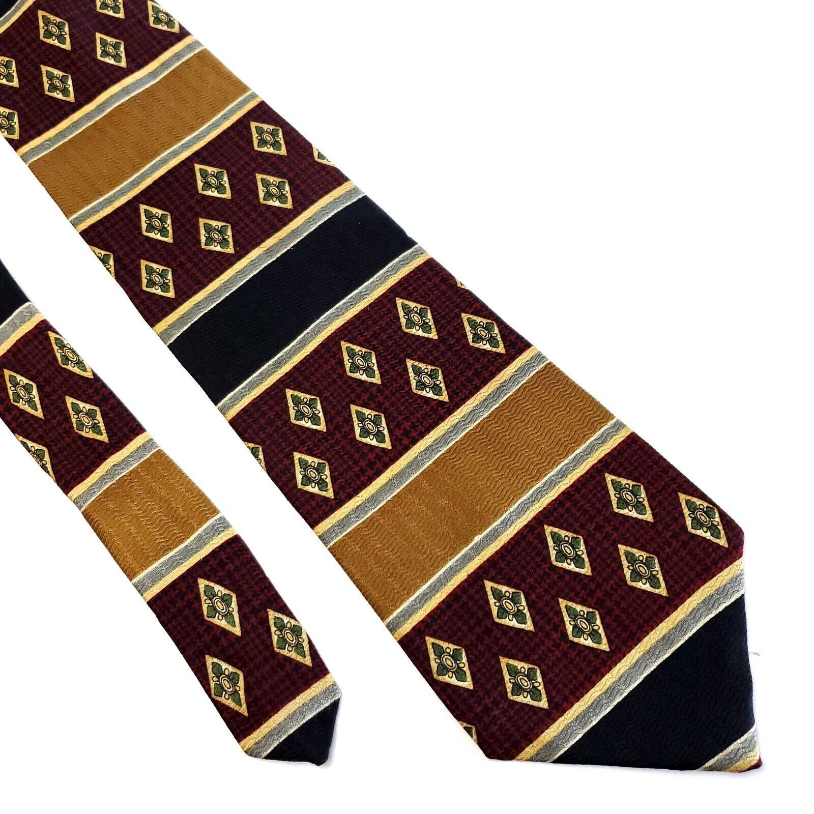 Perry Ellis Perry Ellis Portfolio Maroon Red Tan Black Abstract Print Wi Size ONE SIZE - 1 Thumbnail