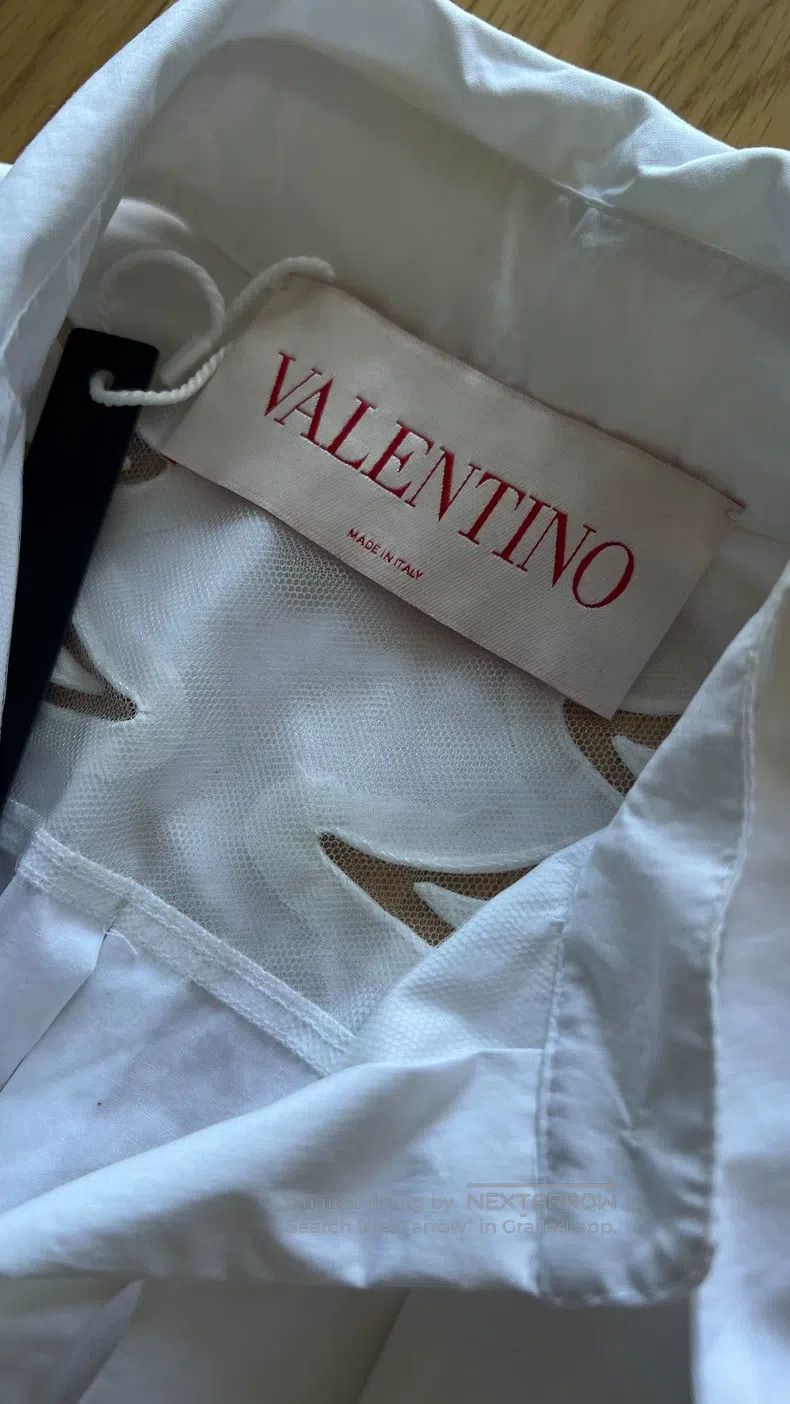 Valentino Valentino White cut-out lace floral shirt dress Size S / US 4 / IT 40 - 2 Thumbnail