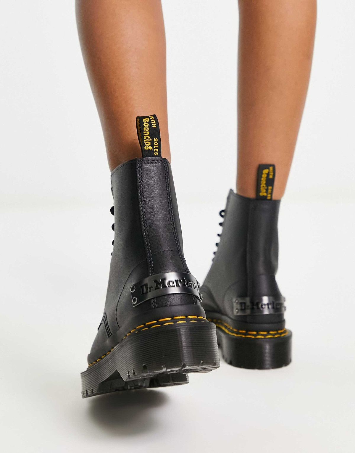 Dr. Martens RARE! Dr Martens 1460 Bex Double Stitch 8 Eye Boots, Black Size US 6 / IT 36 - 10 Thumbnail