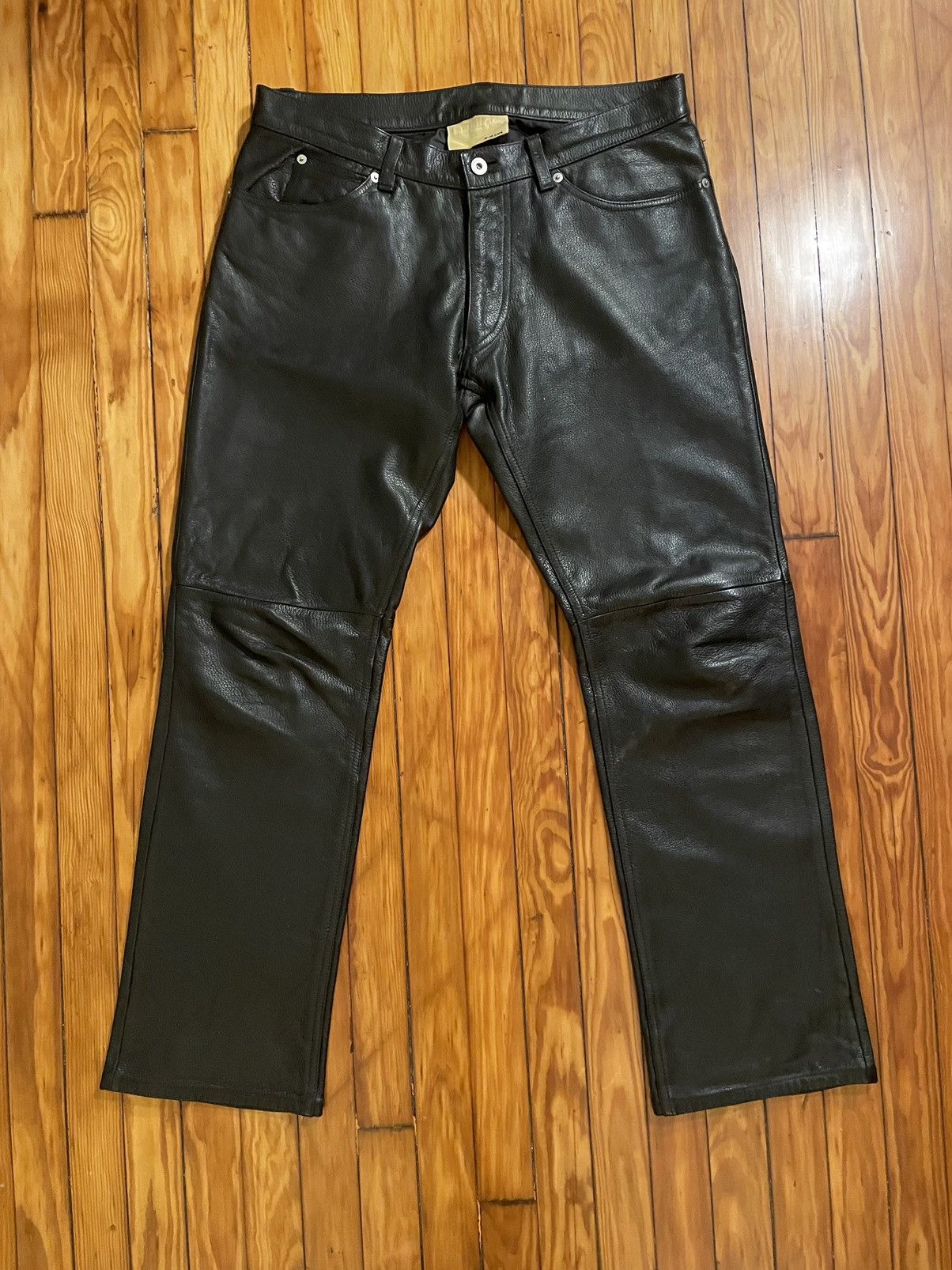 Beams Plus International Gallery Beams Leather Biker Pants Size US 34 / EU 50 - 1 Thumbnail