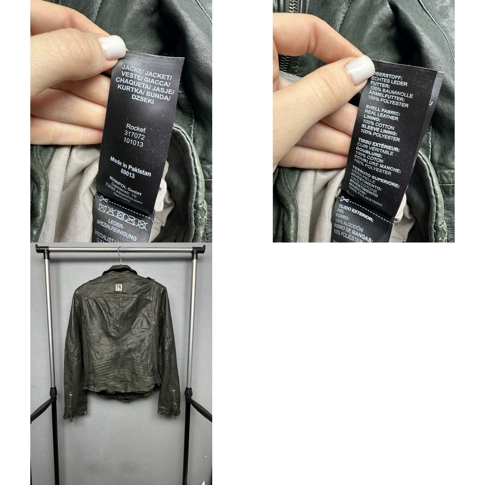 Vintage Freaky Nation Womens Biker Leather Jacket XL Size Jacket Size XL / US 12-14 / IT 48-50 - 8 Thumbnail