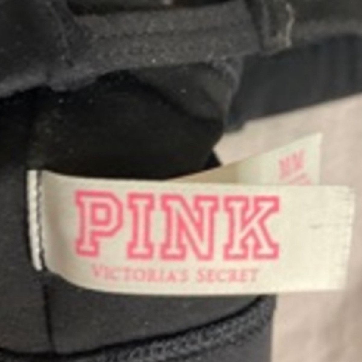 Pink Y2K Black Strappy Sports Bra PINK Victoria’s Secret M Size ONE SIZE - 4 Thumbnail