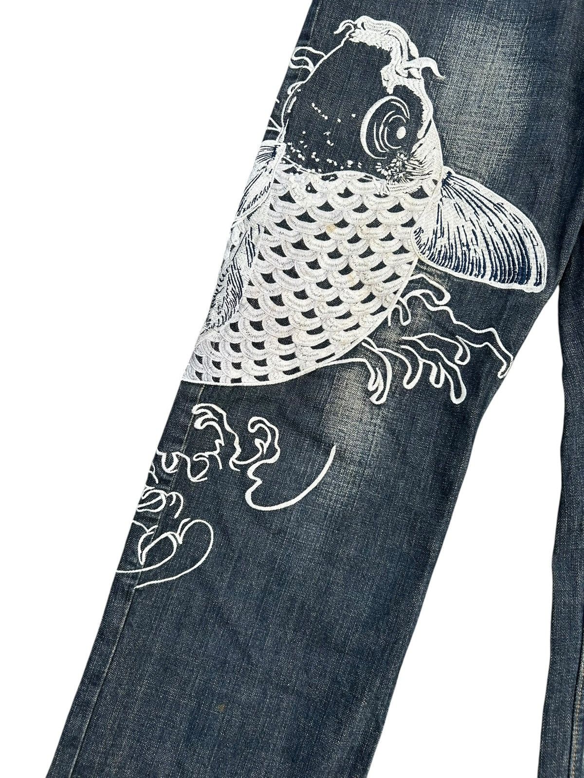 Kapital Karakuri Tamashii embroidery Rusty Japanese Denim Jeans Size US 34 / EU 50 - 5 Thumbnail