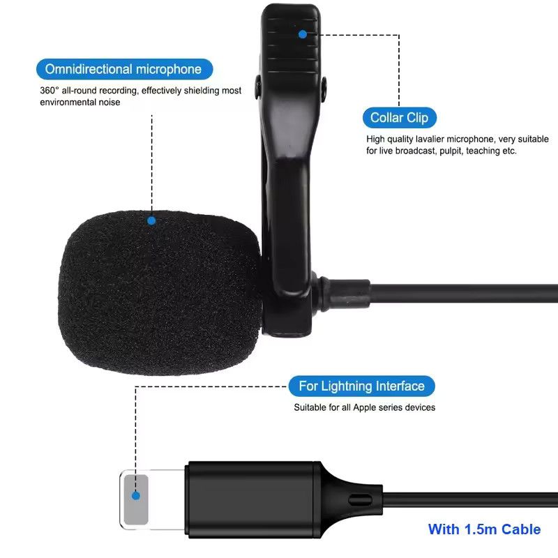 Other 1.5m Mini Portable Microphone Wired for Phone and Laptop, PC Size ONE SIZE - 2 Thumbnail
