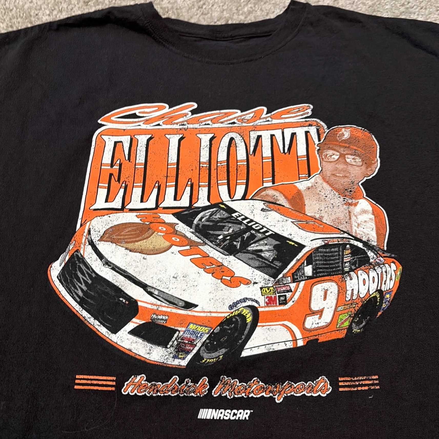 NASCAR Chase Elliot NASCAR Racing Hooters Hendrick Motorsport Black Shirt 3XL Men Size US XXL / EU 58 / 5 - 3 Thumbnail