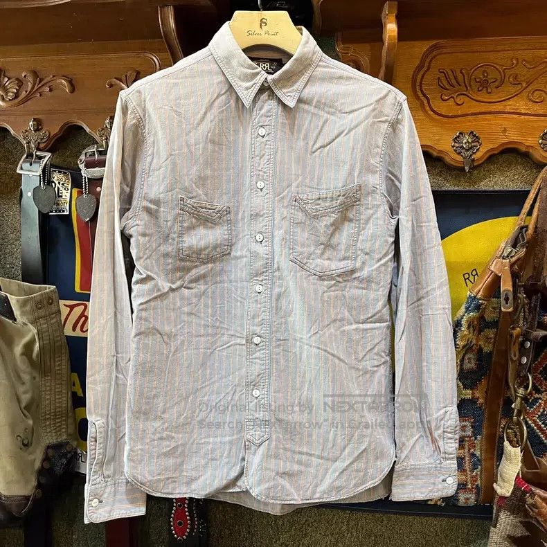 RRL Ralph Lauren RRL Ralph Lauren Old striped shirt Size US S / EU 44-46 / 1 - 1 Thumbnail