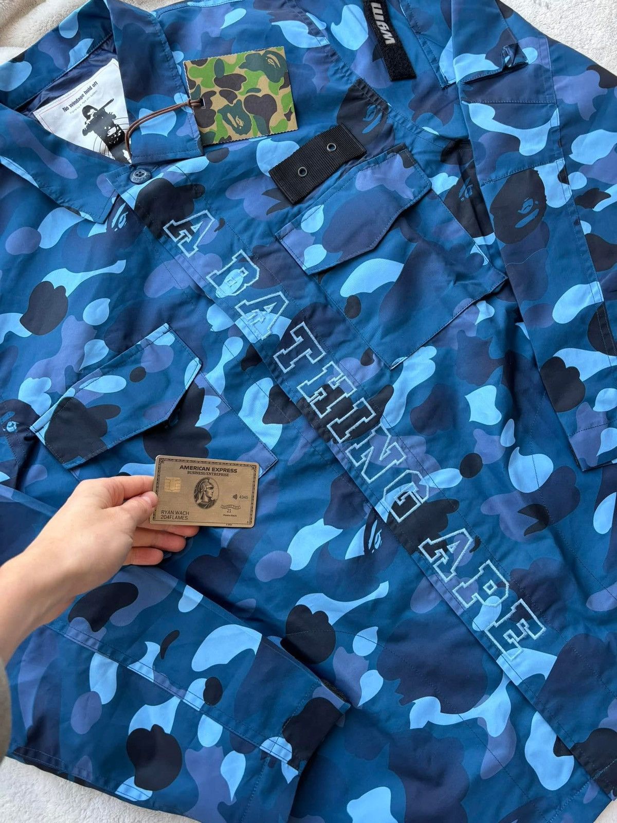 Bape Bape Blue Camo Military Jacket Size US L / EU 52-54 / 3 - 2 Thumbnail