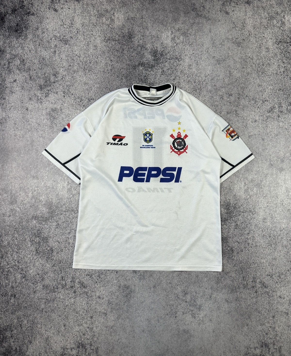Vintage Vintage Timao Corinthians 11 Pepsi Soccer Jersey Rare 90s Size US L / EU 52-54 / 3 - 1 Thumbnail