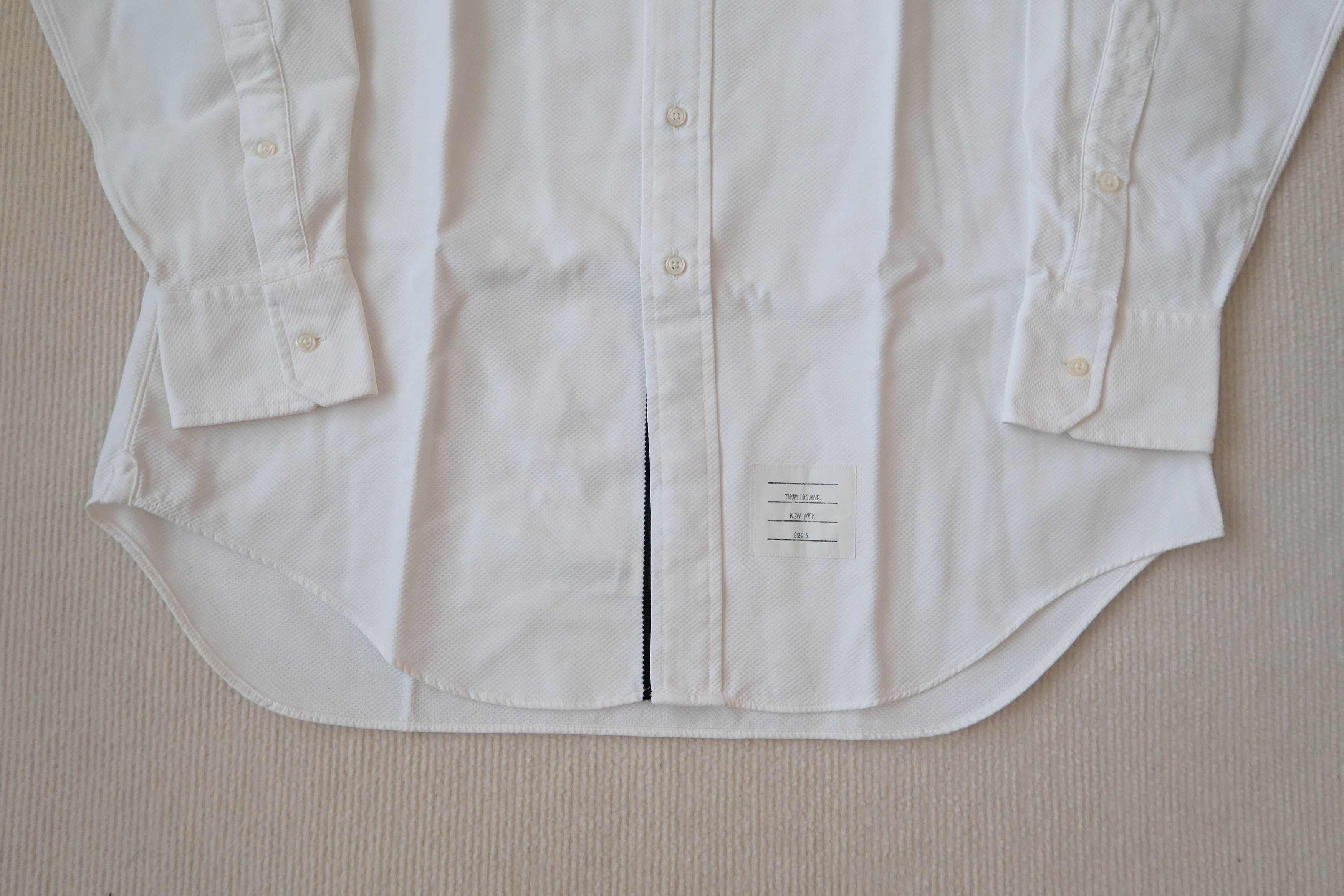 Thom Browne Thom Brown Textured Fabric Shirt Size US XL / EU 56 / 4 - 2 Thumbnail