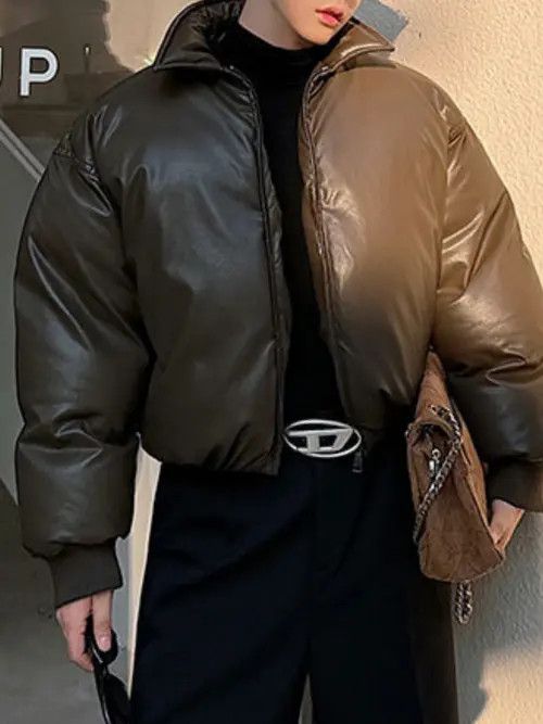 VIBE Brown Puffer Jacket Size US M / EU 48-50 / 2 - 5 Thumbnail