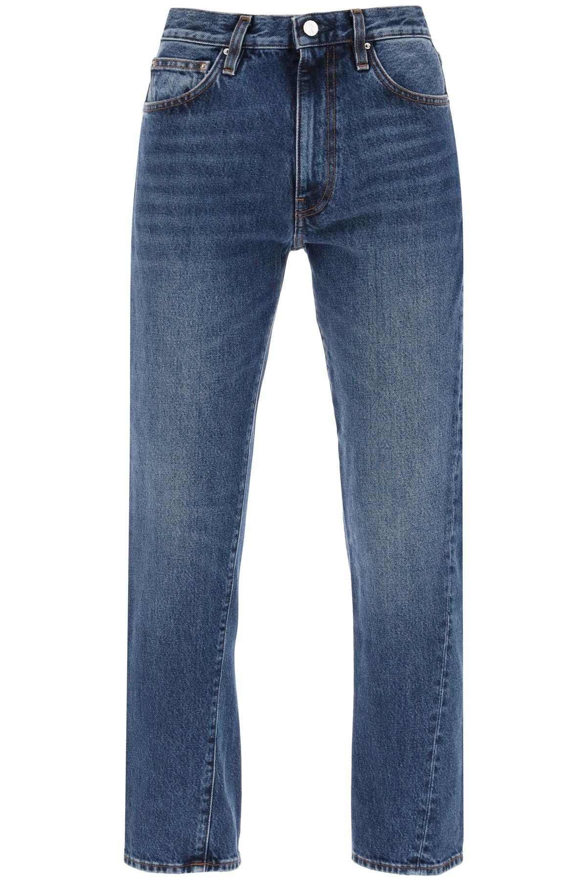 image of Toteme Twisted Seam Slim Jeans in Washed Blue, Women's (Size 26)