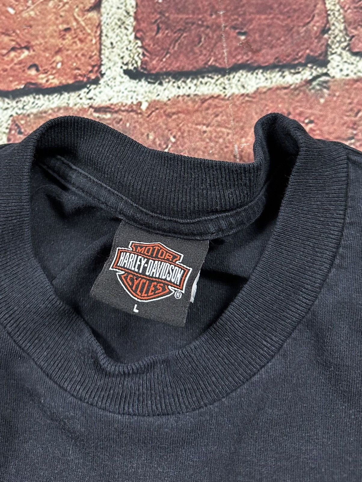 Harley Davidson × Vintage Vintage Harley-Davidson Orlando Double Sided T-Shirt Flames Size US L / EU 52-54 / 3 - 8 Thumbnail