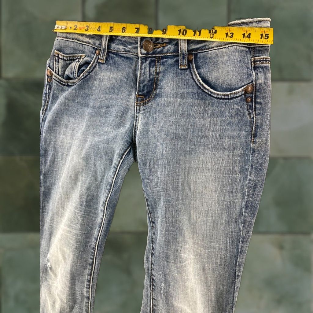 Express Express Rerock Jeans Skinny Low Rise 4 Blue Denim Stretch 5-Pocket Slim Women's Jeans XS to 4? Size 27" / US 4 / IT 40 - 1 Thumbnail