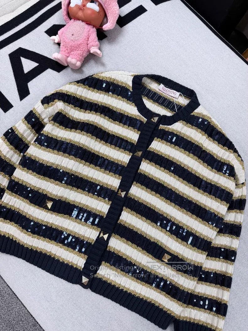 Valentino Valentino Blue spelled yellow and white sequin embroidered Size M / US 6-8 / IT 42-44 - 5 Thumbnail