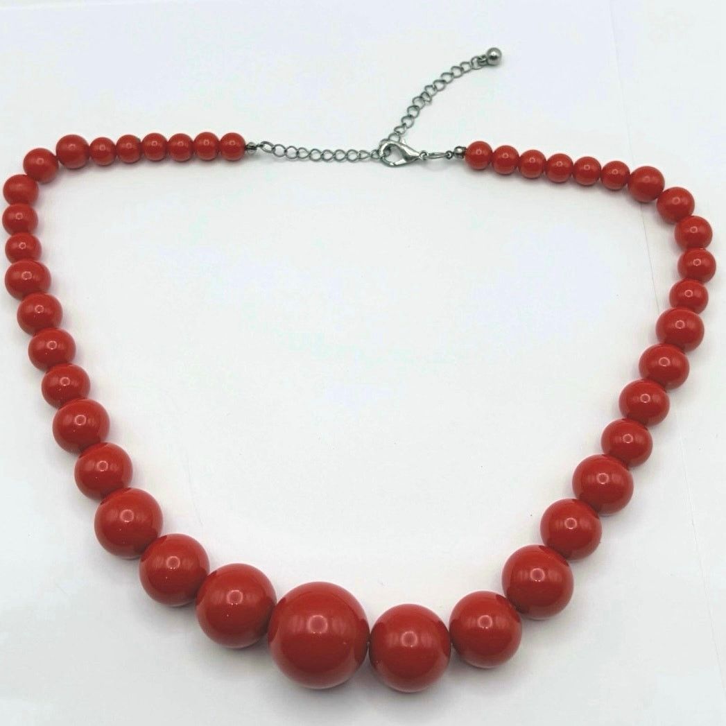 Other Red Beaded Necklace Size ONE SIZE - 3 Thumbnail