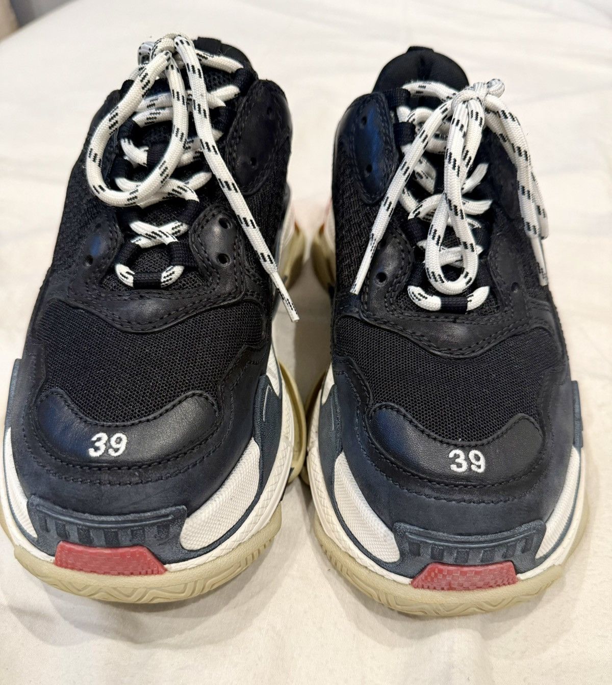 Balenciaga Triple S Sneaker Black White Red EU 39