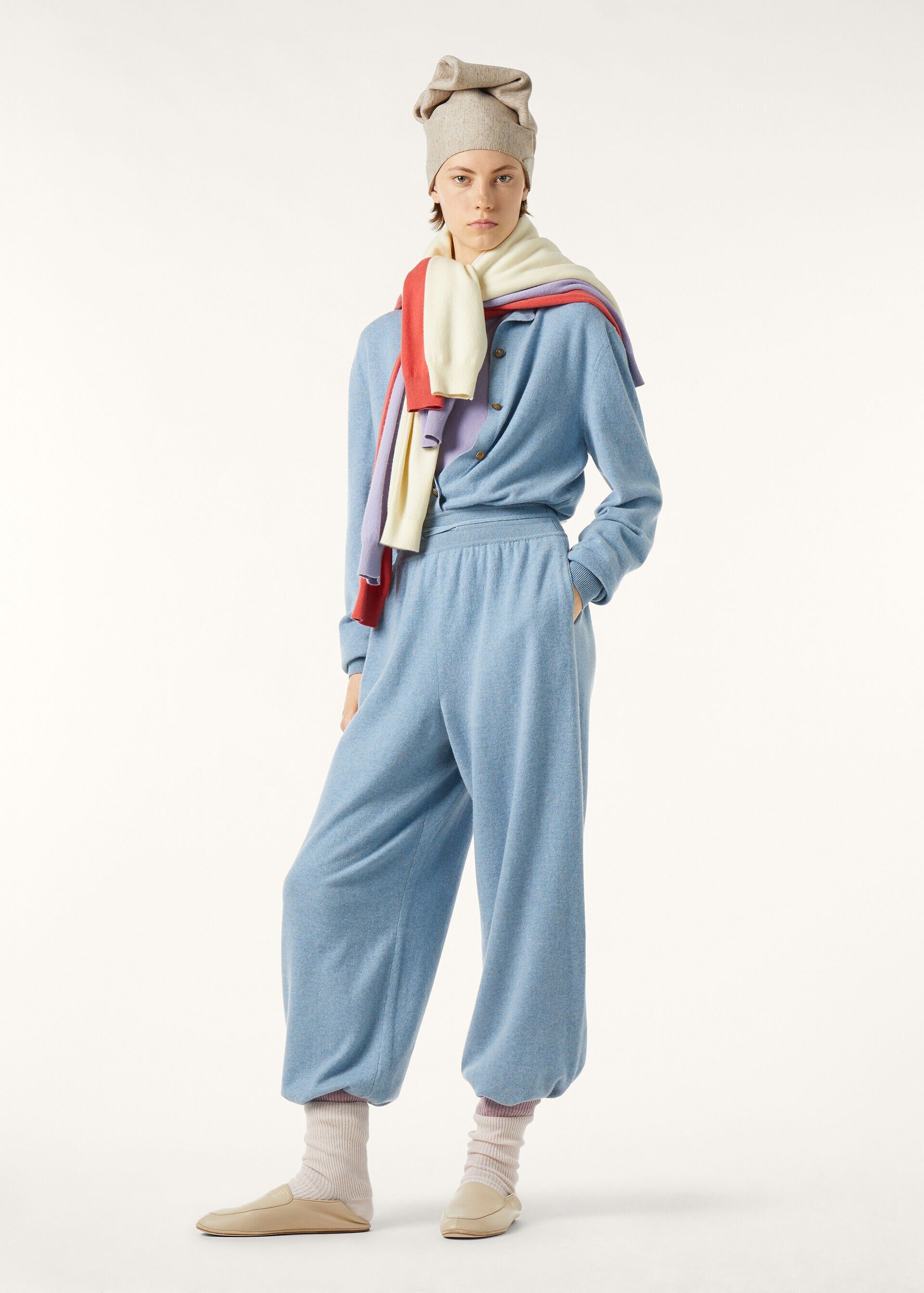 Loro Piana os11x0426 FAQ9868 Classic Jumpsuit in Airy Sky Melange Size 27" / US 4 / IT 40 - 2 Thumbnail