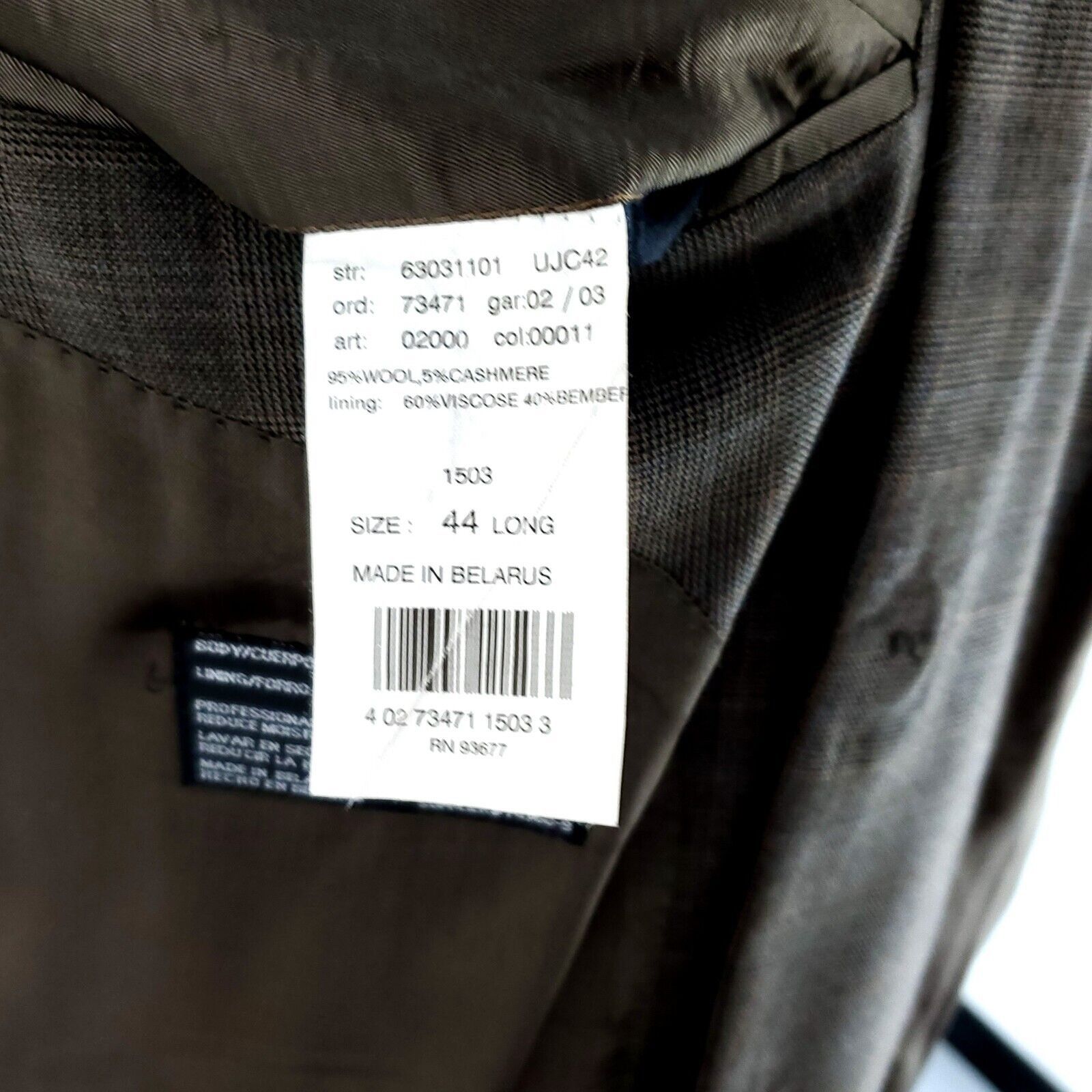 Stafford Stafford Executive Wool Cashmere 2 Button Blazer 42L Or Slim Size 42L - 9 Thumbnail
