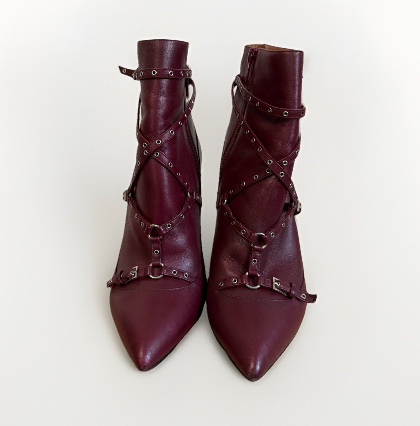 Valentino Valentino Garavani Leather Heel Buckle Strap wrap Boots Size US 8.5 / IT 38.5 - 3 Thumbnail
