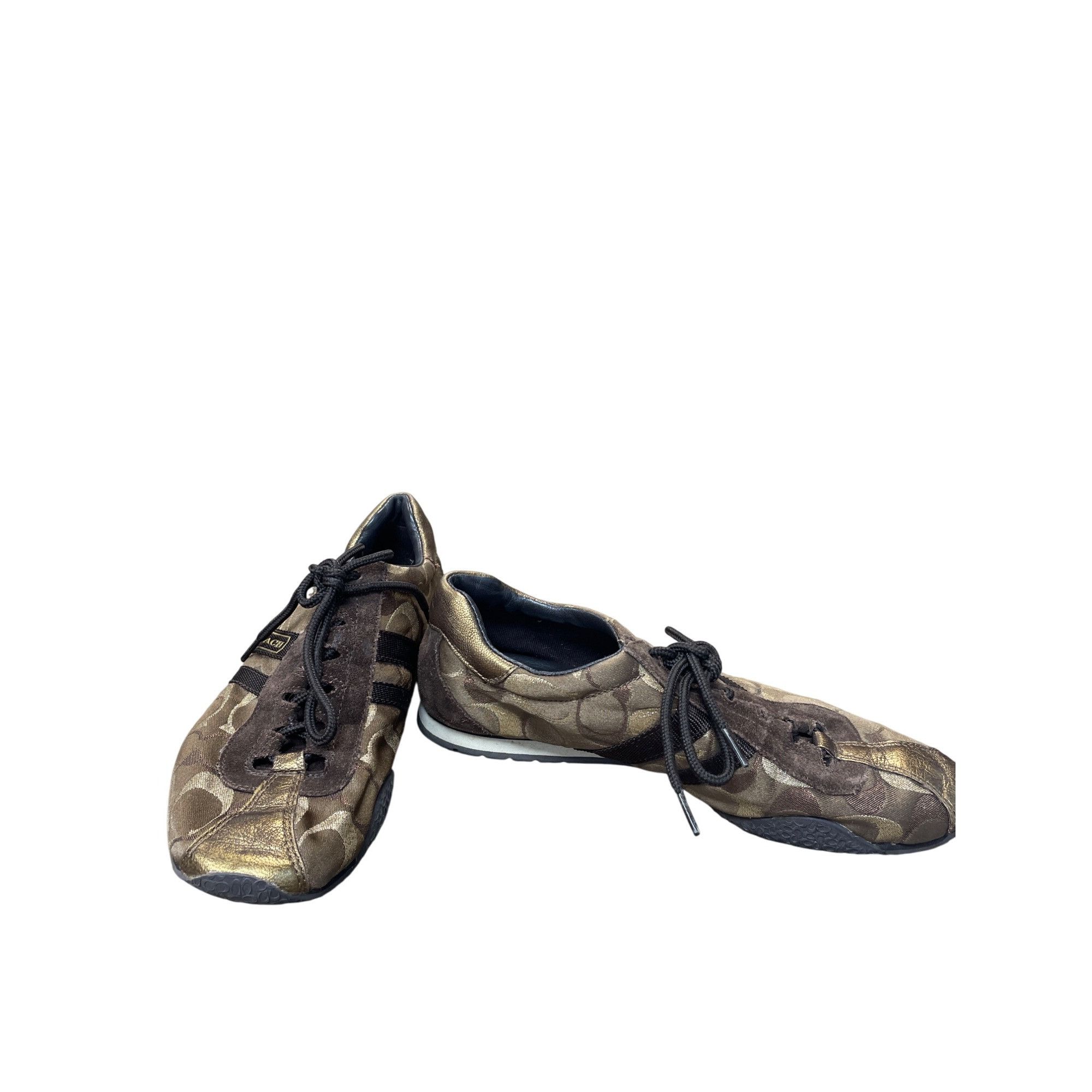 Coach Coach Kate Womens Brown Leather & Suede Sneakers Size 7.5M S Size US 7.5 / IT 37.5 - 1 Thumbnail