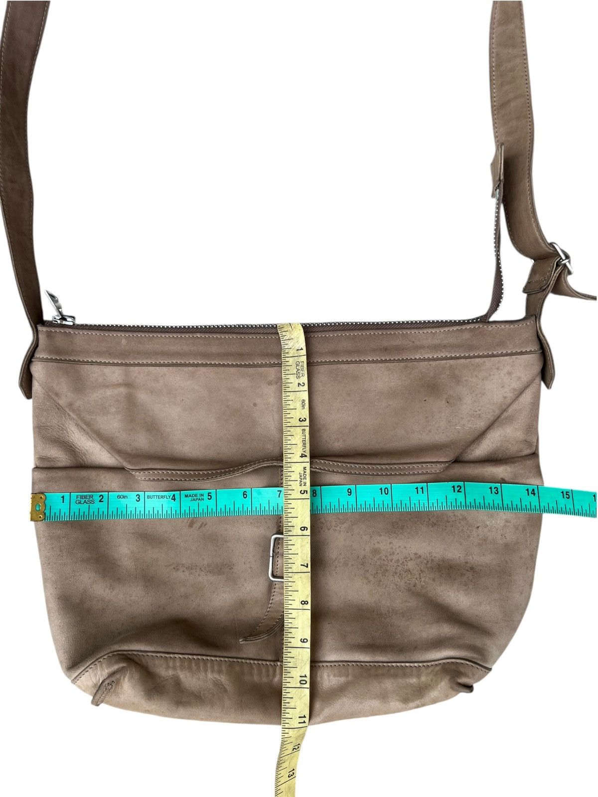 Leather REN Tokyo Japan Patina Nappa Leather Messenger Bag Size ONE SIZE - 3 Thumbnail