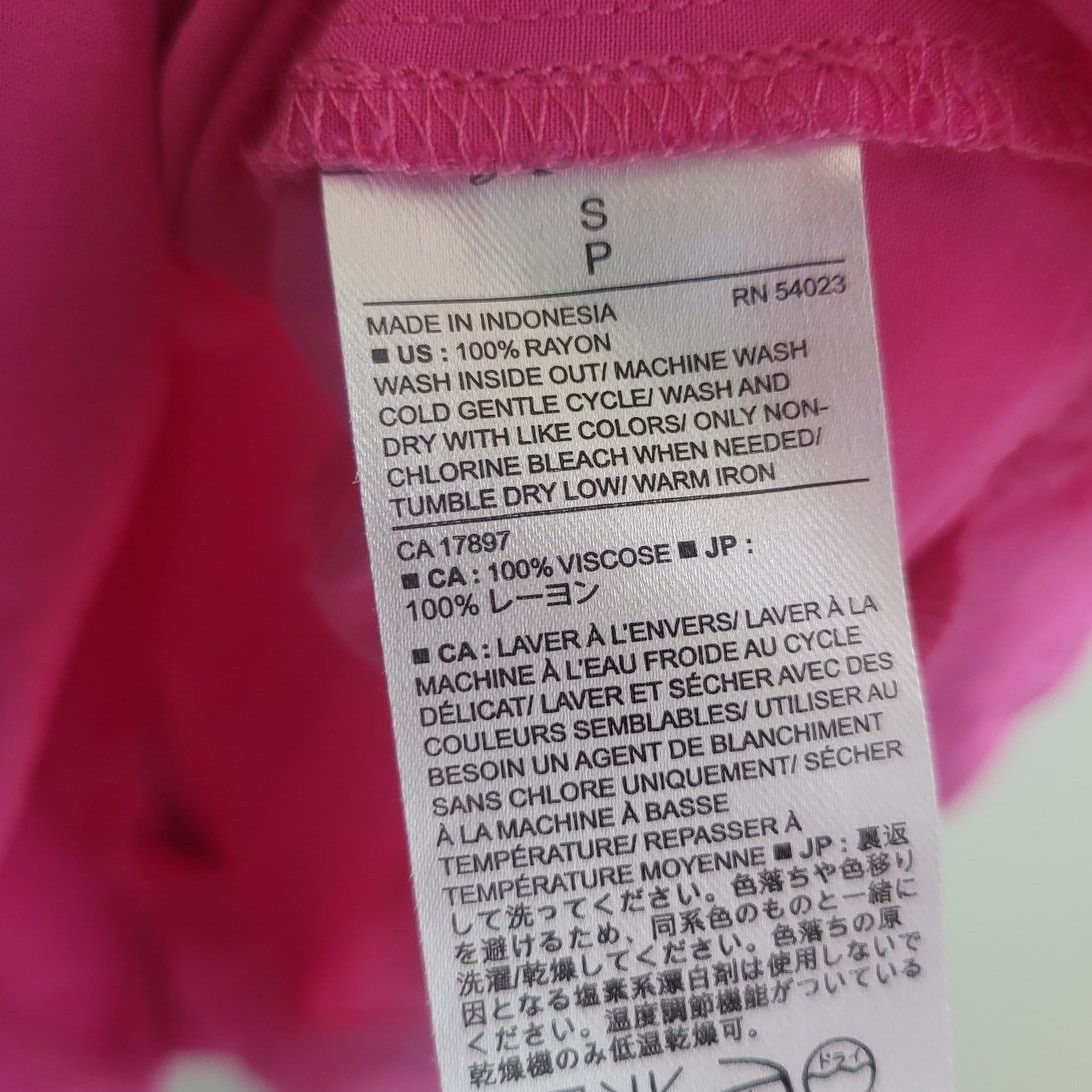 Banana Republic Banana Republic Hot Pink Semi Cropped Sleeveless Blouse - S Size S / US 4 / IT 40 - 4 Thumbnail