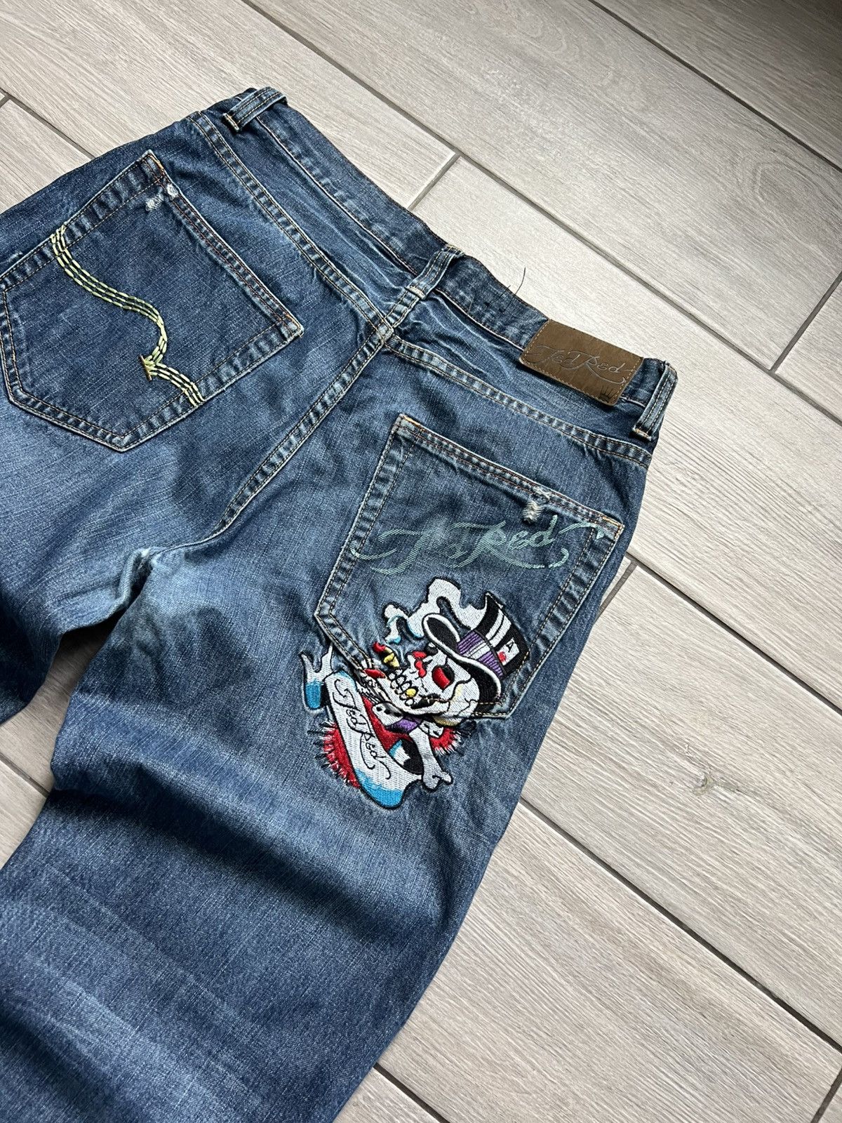 Ed Hardy Vintage Style Ed Hardy Jeans by Christian Audigier Pants Size US 34 / EU 50 - 4 Thumbnail