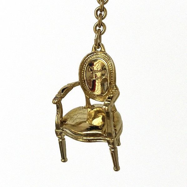 Dior Christian Dior Vintage Gold Chair Keyholder Size ONE SIZE - 7 Thumbnail