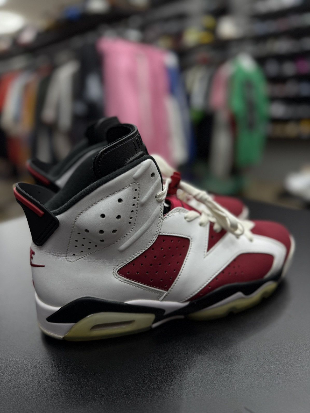 Jordan Brand × Nike Jordan 6 Carmine Size 9.5 Red White Pre Owned 🧼 Size US 9.5 / EU 42-43 - 1 Thumbnail