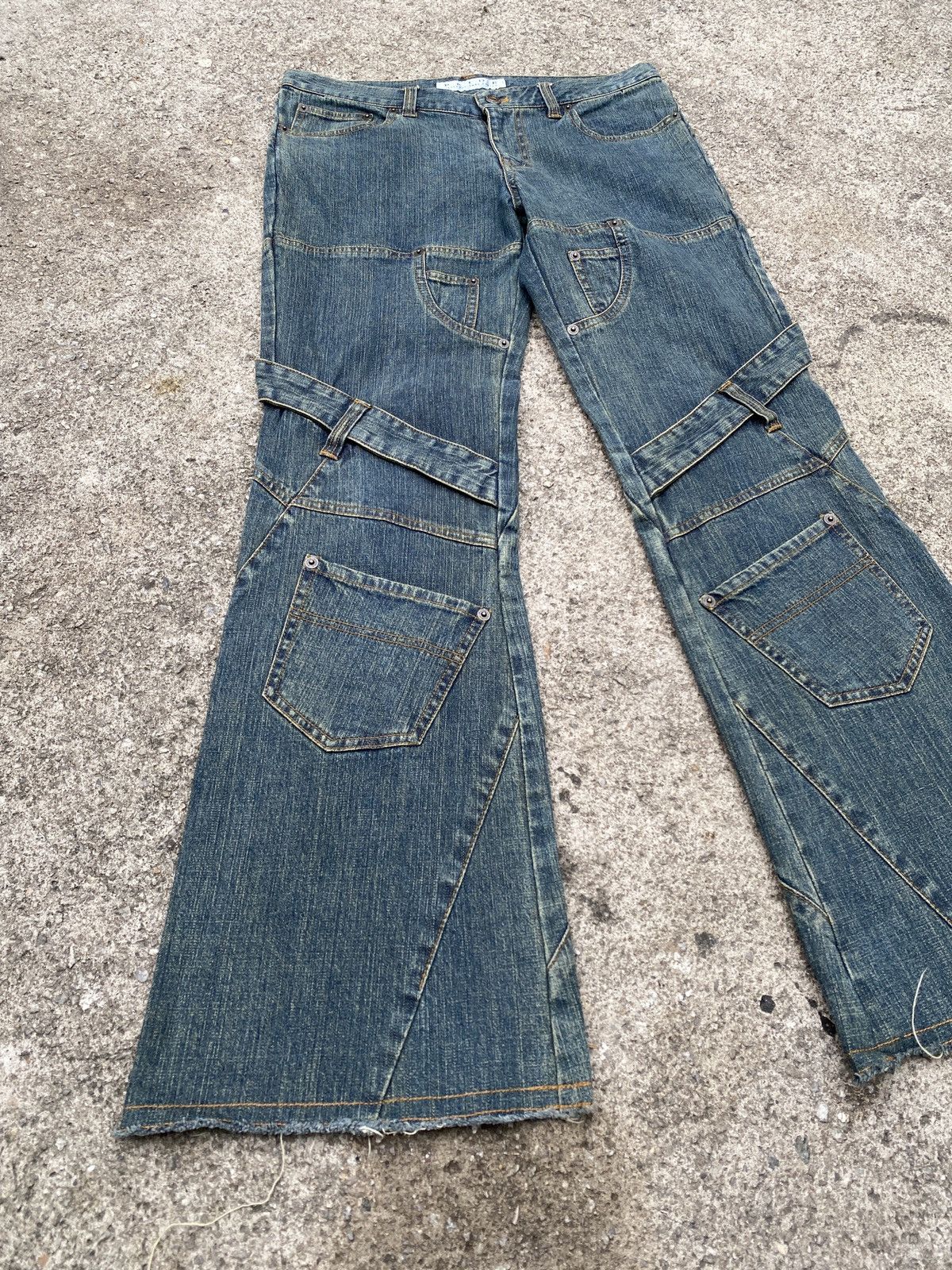If Six Was Nine × Japanese Brand × Tornado Mart 1990s - Pride International Design Flare Jeans Size US 30 / EU 46 - 6 Thumbnail
