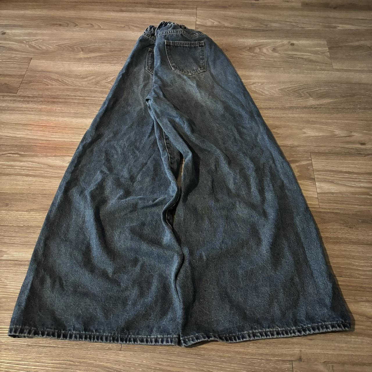 Vintage Crazy Vintage Y2K/2000s Baggy Grunge Dark Wash Wide Leg Skater Denim Jeans! 30x30 Size US 30 / EU 46 - 4 Thumbnail