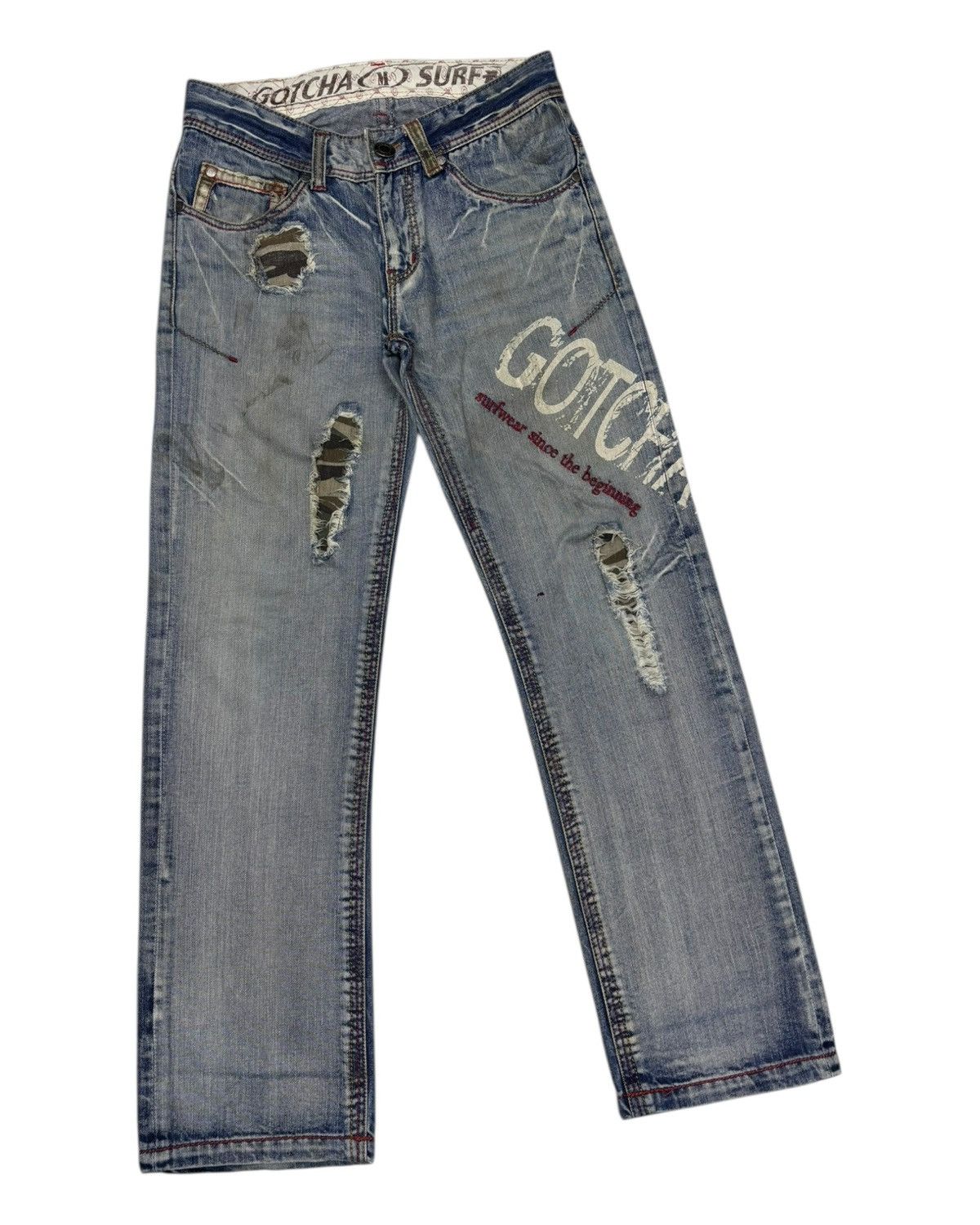 Gotcha × Hysteric Glamour × If Six Was Nine RUSTY🔥RARE GOTCHA SURF HARD DISTRESSED DENIM RUSTY JEAN Size US 30 / EU 46 - 3 Thumbnail