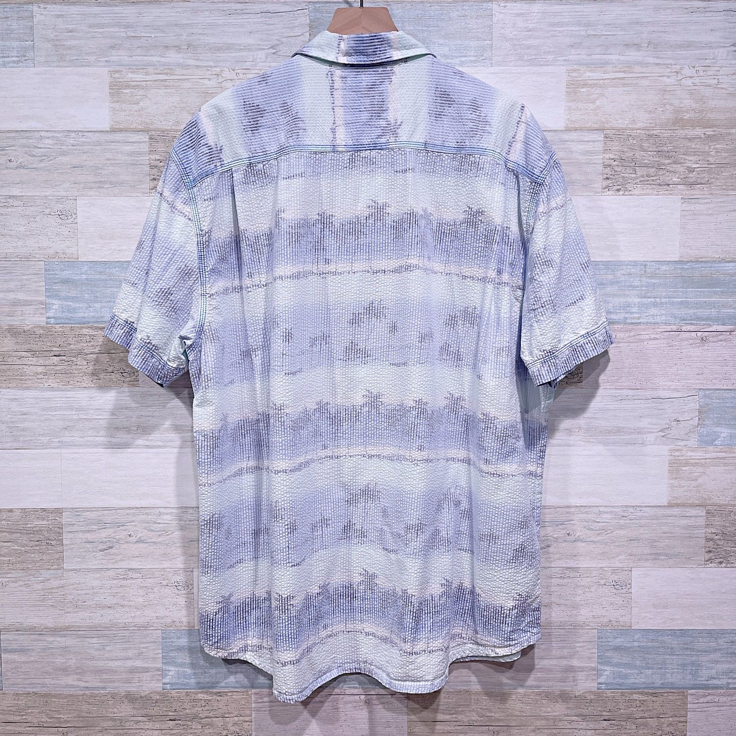Tommy Bahama Tommy Bahama Seersucker Camp Shirt Blue Mens XXL Size US XXL / EU 58 / 5 - 3 Thumbnail