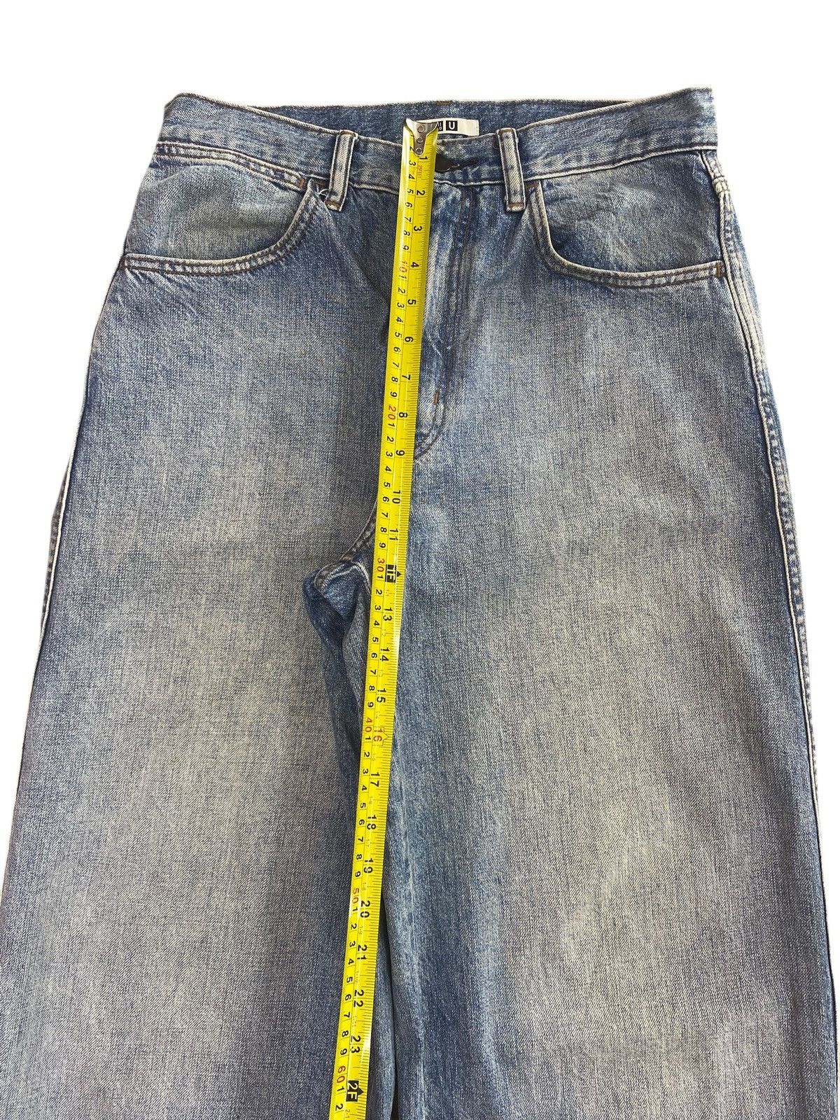 Uniqlo Uniqlo Faded Blue Wash Style Baggy Jeans Size US 30 / EU 46 - 6 Thumbnail