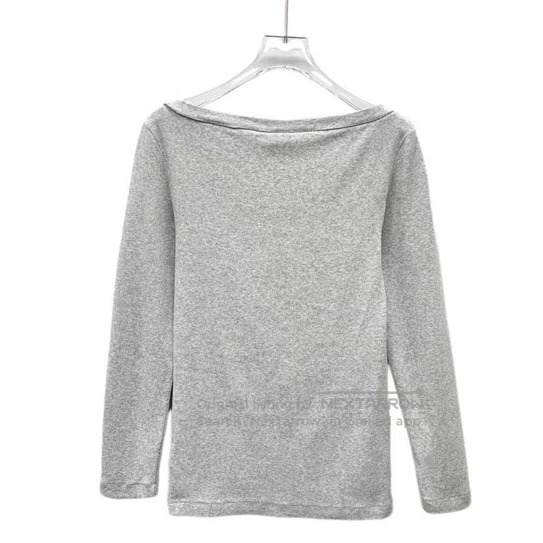 Brunello Cucinelli Brunello Cucinelli Grey cotton V-neck long-sleeve knit swe Size S / US 4 / IT 40 - 2 Thumbnail