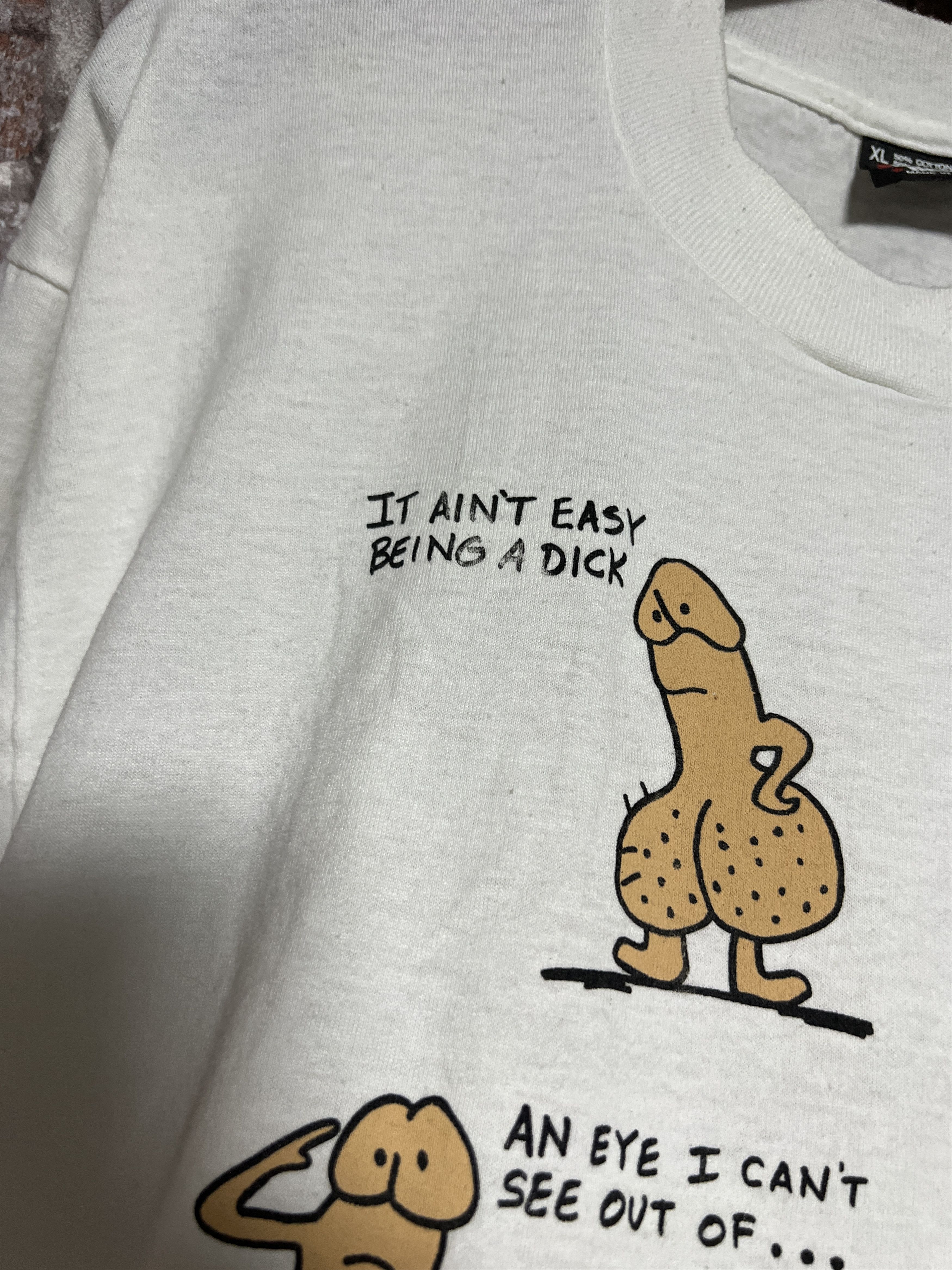 Vintage Vintage 90s A Day In The Life Of A Dick Funny Humor T-shirt Size US XL / EU 56 / 4 - 6 Thumbnail