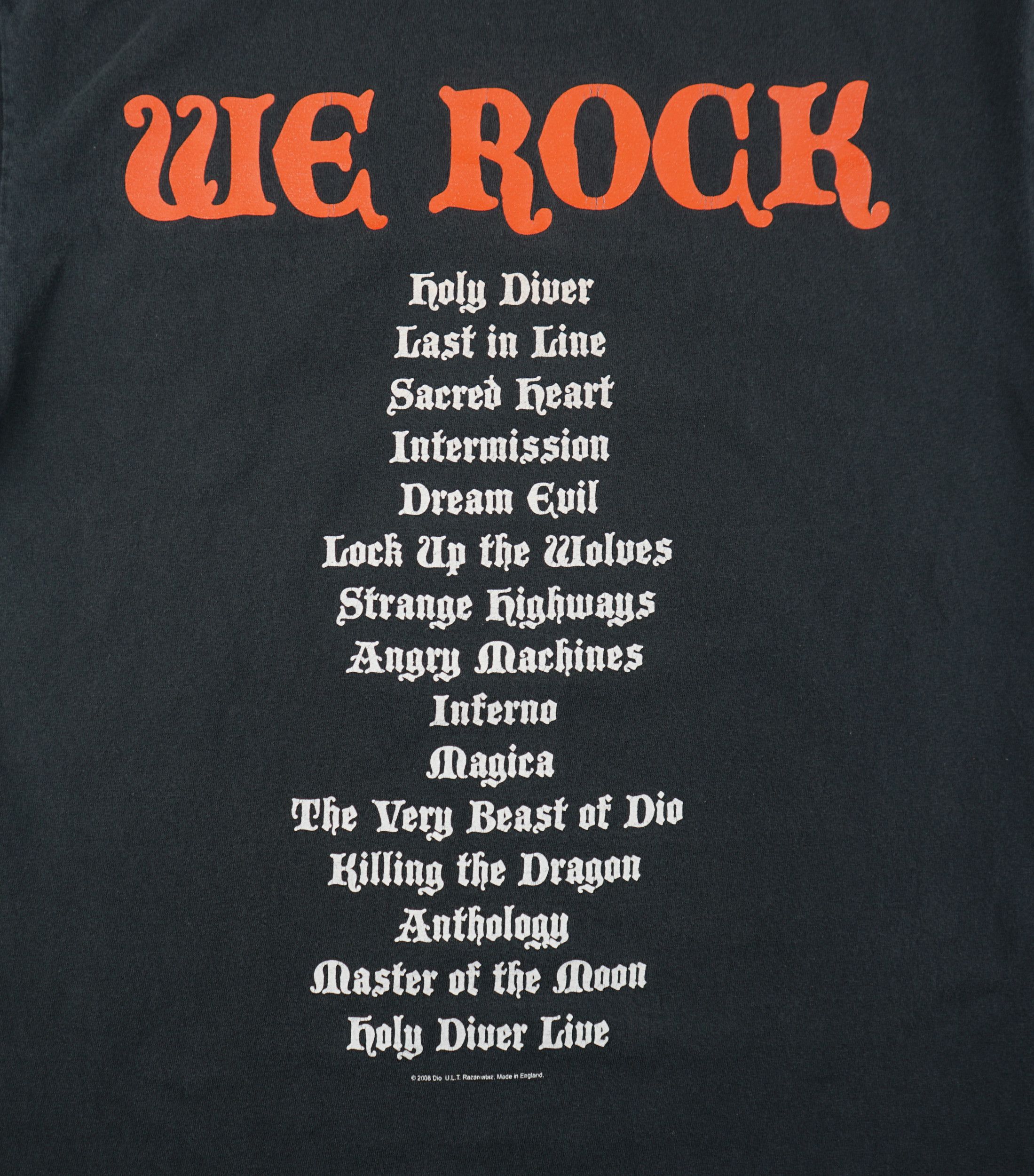 Band Tees × Vintage Vintage Dio We Rock T Shirt 2008 tour Size US M / EU 48-50 / 2 - 7 Thumbnail