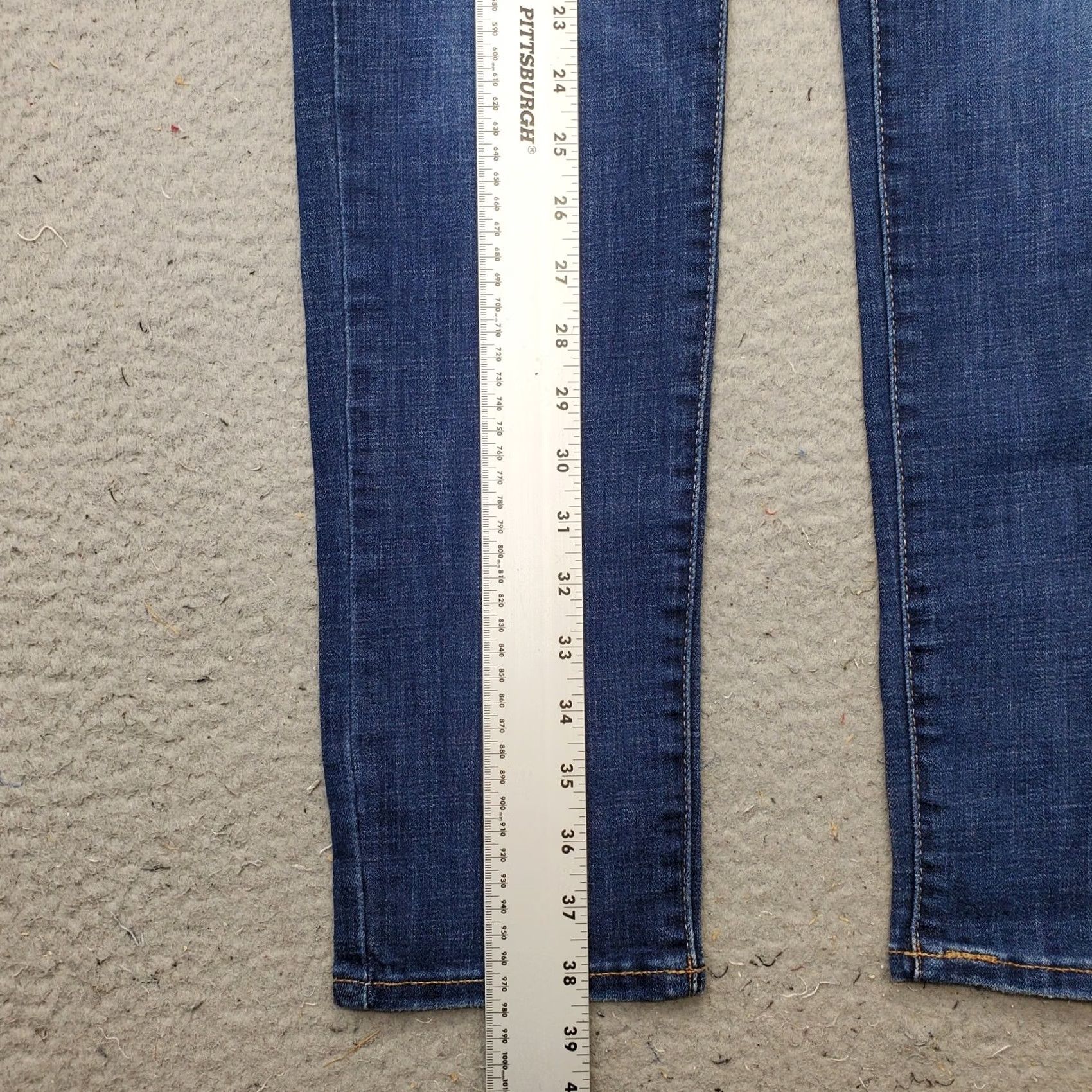 Levi's Levi's 311 Shaping Skinny Jeans Womens 29 Blue Denim Whiskered Distressed Medium 5-Pocket Inseam 28" Size: Womens 29 Size 29" - 3 Thumbnail