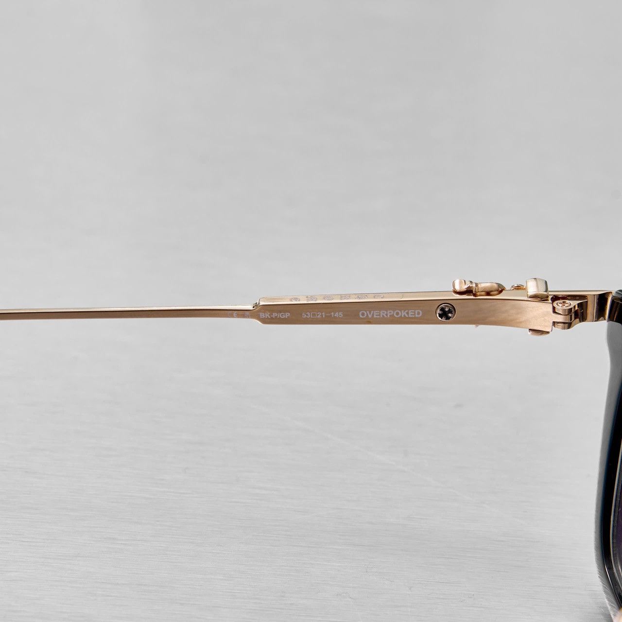 Chrome Hearts CHROME HEARTS OVERPOKED BLACK-PLASTIC/ GOLD PLATED GLASSES Size ONE SIZE - 5 Thumbnail