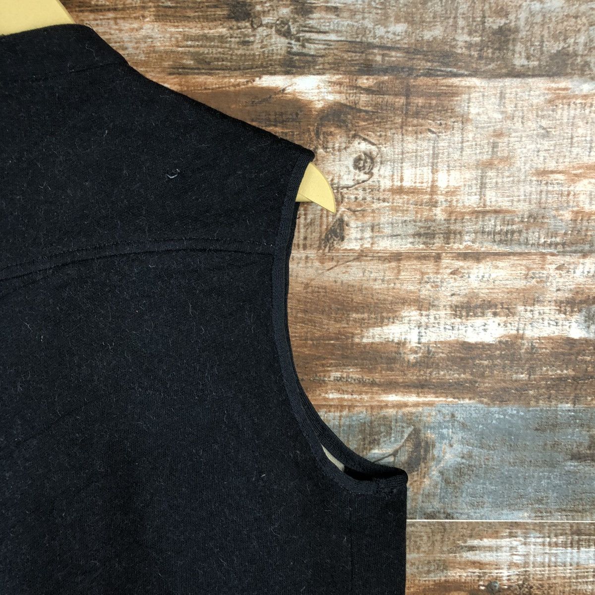 Homespun Knitwear × Japanese Brand Japanese Brand Black Vest #968 Size L / US 10 / IT 46 - 10 Thumbnail