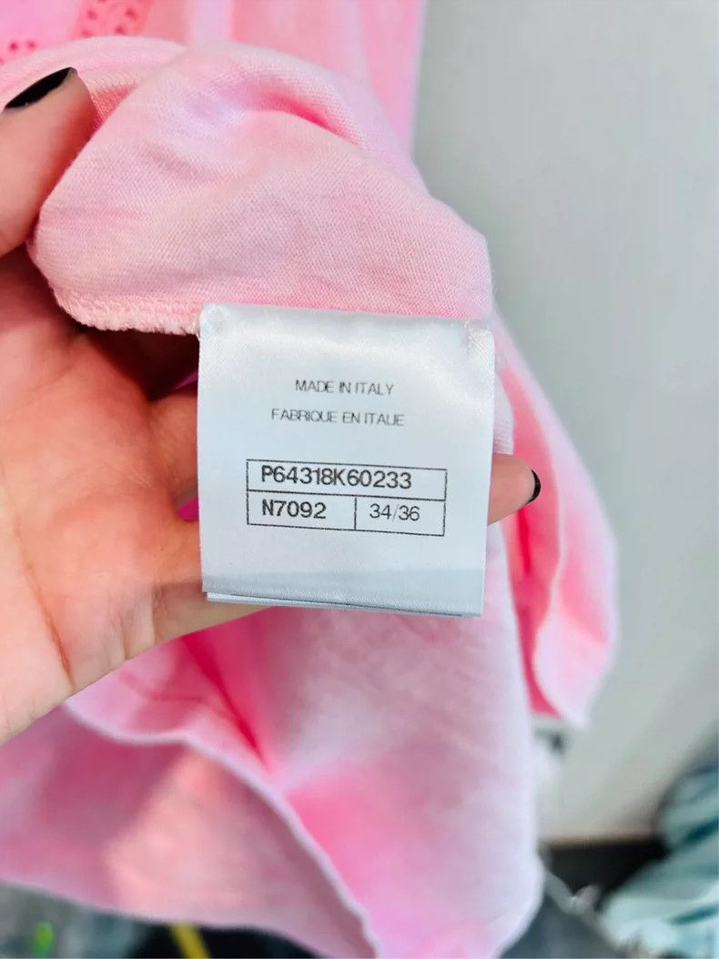 Chanel Chanel Pink letter faded short sleeves Size XS / US 0-2 / IT 36-38 - 4 Thumbnail
