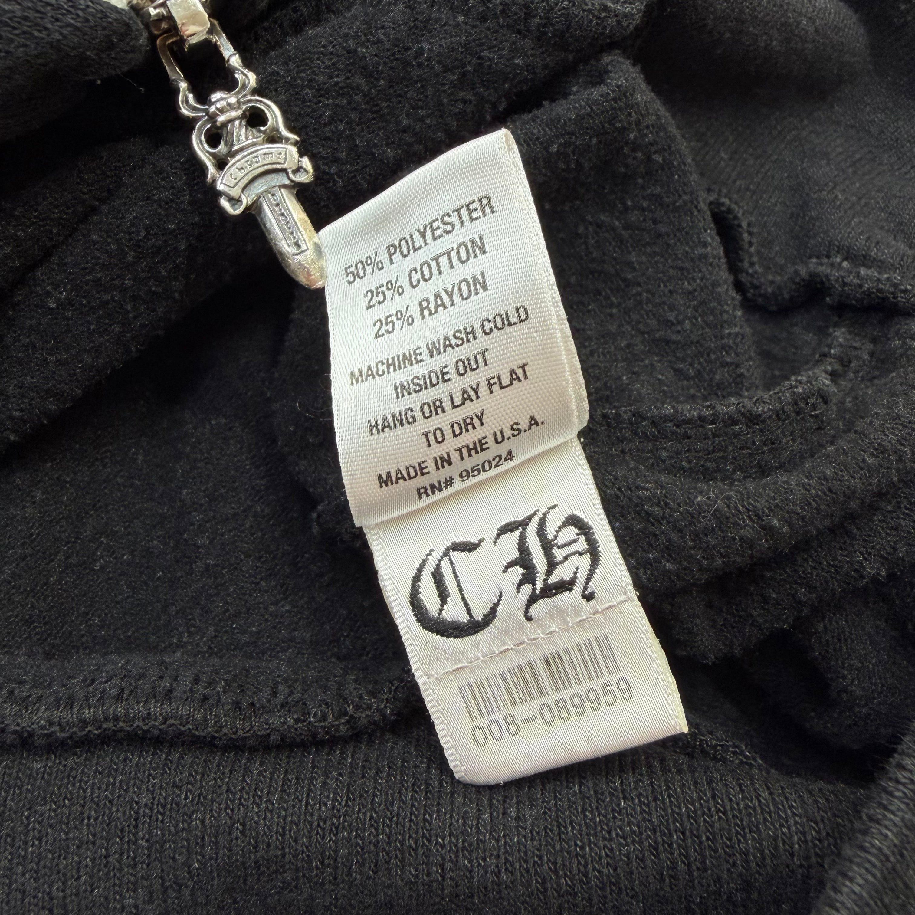 Chrome Hearts Chrome Hearts Black Triple Cross Logo Zip Up Hoodie XS Size US XS / EU 42 / 0 - 5 Thumbnail