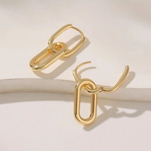 The Unbranded Brand Women Stainless Steel Hoop Earrings Size ONE SIZE - 3 Thumbnail