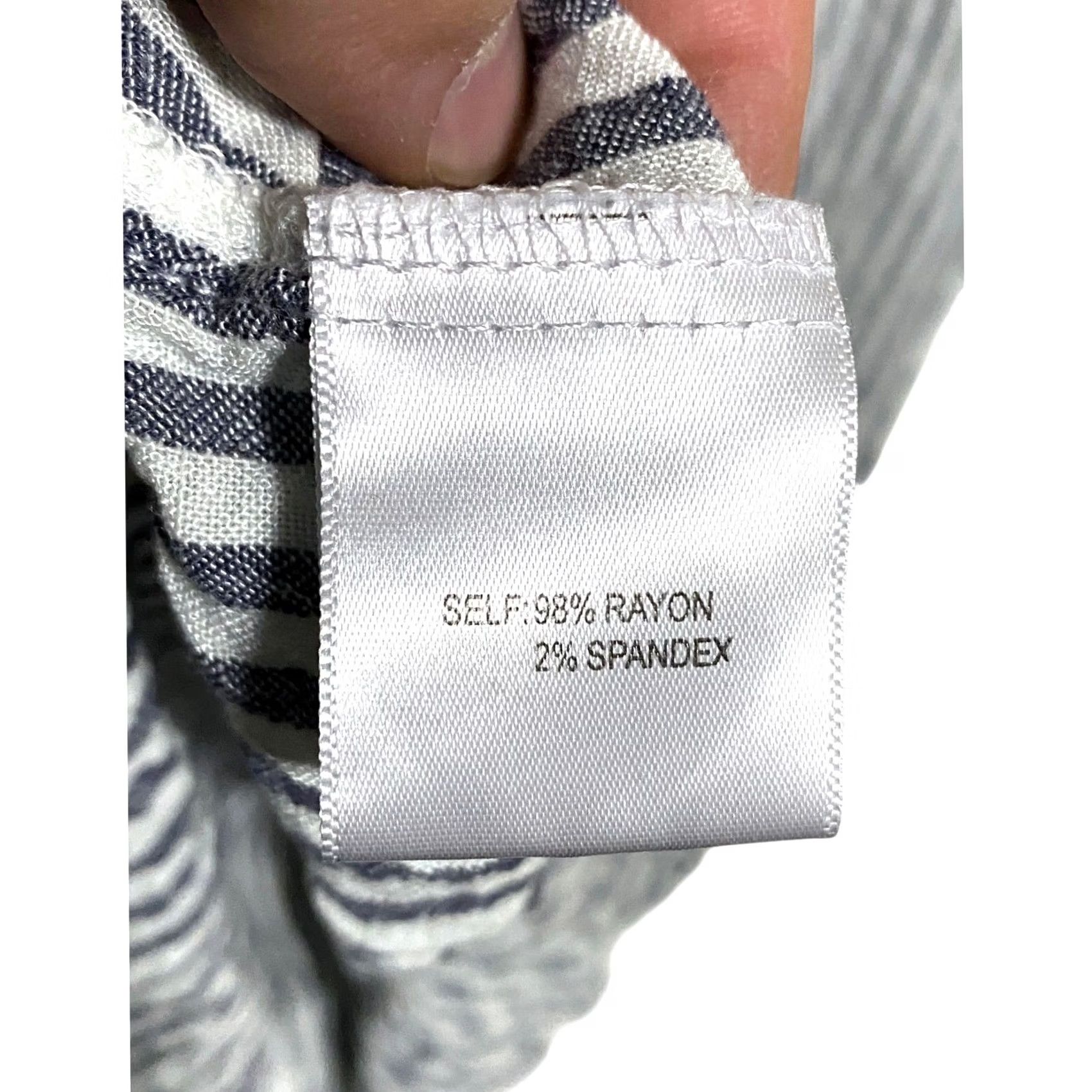 Nautica VINTAGE Jane+Delancey Striped Button Shirt Womens S Rayon Nautical Coastal Quiet Luxury Size S / US 4 / IT 40 - 5 Thumbnail